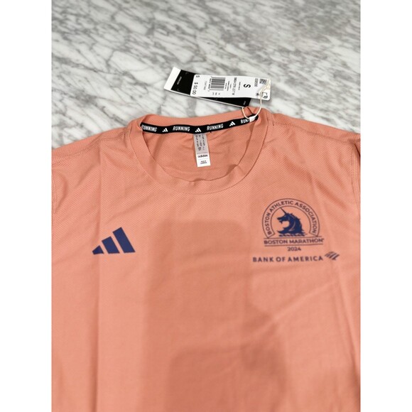 Adidas Boston Marathon 2024 Lightweight Running TEE clay women's Small IS9556 - Picture 4 of 11